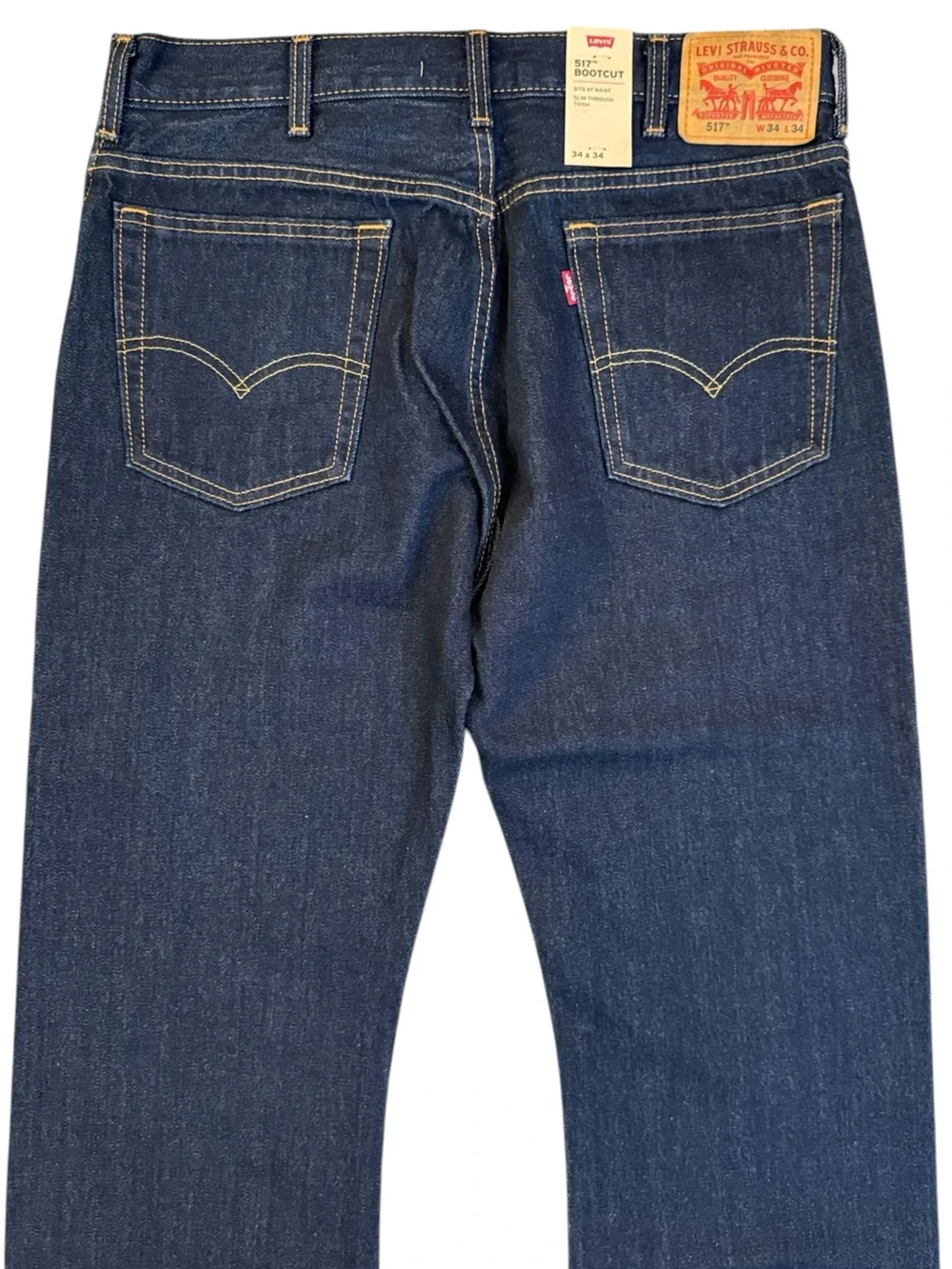 NWT Levi’s 517 Bootcut Jeans 34x34 Rinse (Dark Wash) 100% Cotton 00517-0216